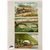 Image 1 : Novelty - Koehler Hold to Light Railroad Postcards 3 Cards