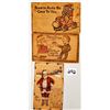 Image 1 : Novelty - 3 Leather Santa Holiday Antique Postcards