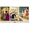 Image 1 : Novelty - 10 Silk Christmas Holiday Greeting Postcards