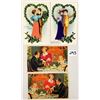 Image 2 : Novelty - 10 Silk Christmas Holiday Greeting Postcards