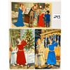 Image 3 : Novelty - 10 Silk Christmas Holiday Greeting Postcards
