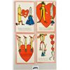 Image 1 : Set of 10 Tuck Coupling Pins Valentine Holiday Greeting Postcards