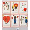 Image 2 : Set of 10 Tuck Coupling Pins Valentine Holiday Greeting Postcards