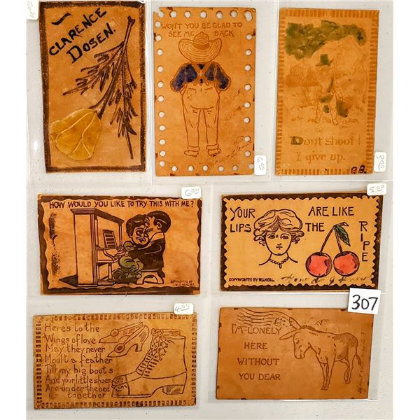 Novelty - Leather Postcards 30+