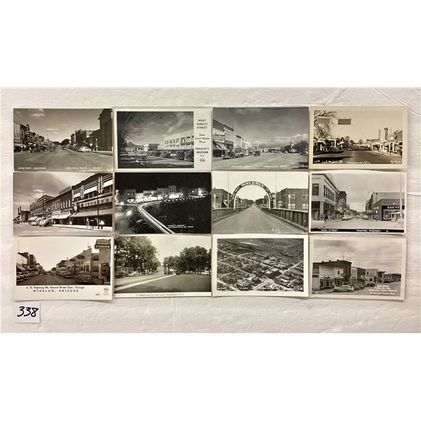 Real Photo Main Streets & Street Scene Postcards 30+