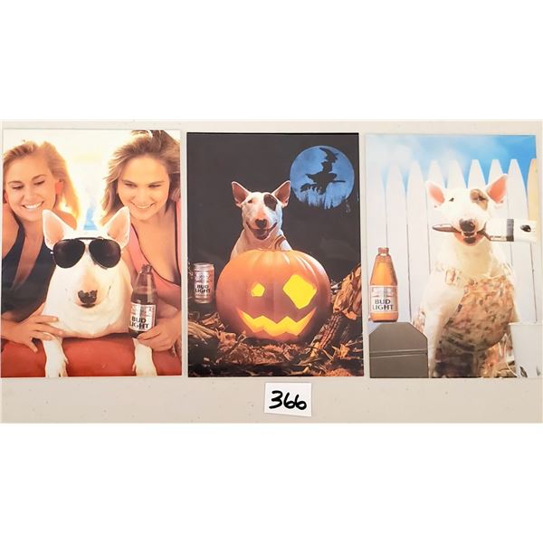 Group of 6 Spuds Mackenzie Bud Light Advertising Postcards