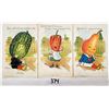 Image 1 : 11 Tuck Garden Patch Veggie Head Postcards
