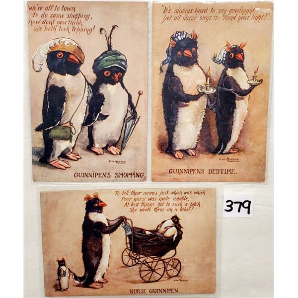 6 Tuck Guinnipens Penguins Greeting Postcards