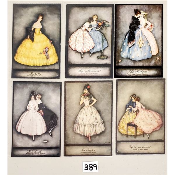 Tuck Ladies Victorian 12 Card Postcard Set