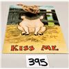 Image 2 : Novelty - Kiss Me Pig "Wiggle Woggle" Postcard