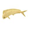 Image 1 : Vintage Craig Drake 18K Gold Emerald Textured Diving Mahi Dolphinfish Brooch Pin