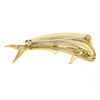Image 3 : Vintage Craig Drake 18K Gold Emerald Textured Diving Mahi Dolphinfish Brooch Pin