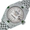 Image 8 : Rolex Ladies Quickset Stainless Steel White Diamond Lugs Datejust Wristwatch 26M
