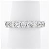 Image 2 : Classic 14k White Gold 2.94 ctw Shared Prong Set Round Diamond Eternity Band Rin