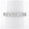 Image 4 : Classic 14k White Gold 2.94 ctw Shared Prong Set Round Diamond Eternity Band Rin