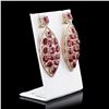 Image 3 : 26.17 ctw Ruby and 3.54 ctw Diamond 14K Yellow Gold Earrings