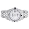Image 8 : Rolex Mens Stainless Steel White Roman 36MM Diamond And Sapphire Datejust Wristw