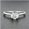 Image 2 : Vintage 14k White Gold High Quality Round Prong Cubic Zirconia Cz Solitaire Ring