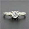 Image 2 : Antique 14k Gold 0.54 ctw GIA European Diamond Solitaire Filigree Engagement Rin