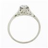 Image 8 : Antique 14k Gold 0.54 ctw GIA European Diamond Solitaire Filigree Engagement Rin
