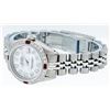 Image 8 : Rolex Ladies Quickset Stainless Steel White Diamond And Ruby 26MM Datejust Wrist