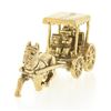 Image 5 : Vintage British 9K Gold Bermuda Horse Drawn Carriage Ride Buggy Charm Pendant