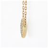 Image 5 : 18k Rose Gold .60 ctw Pave Set Diamond Cushion Pendant & Cable Link Chain Neckla