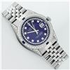 Image 3 : Rolex Mens Stainless Steel Blue String Diamond Lugs And Sapphire Datejust Wristw