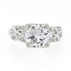 Image 5 : Vintage Platinum 1.67 ctw GIA European Diamond w/ Marquise Accents Engagement Ri