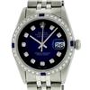 Image 2 : Rolex 36MM Stainless Steel Blue Vignette Diamond & Sapphire Datejust Wristwatch
