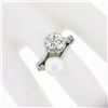 Image 3 : Antique Platinum 1.50 ctw GIA European Diamond Cultured Pearl Textured Bypass Ri