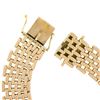 Image 4 : Unisex Vintage 14k Gold 7.75" Polished 9 Row Wide Brick Pattern Link Bracelet