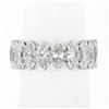 Image 2 : Vintage Platinum 4.50 ctw 18 Marquise Prong Diamond Eternity Wedding Band Ring