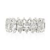 Image 7 : Vintage Platinum 4.50 ctw 18 Marquise Prong Diamond Eternity Wedding Band Ring