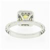 Image 9 : Platinum 1.74 ctw GIA Yellow Sapphire Solitaire w/ Diamond Accents Engagement Ri