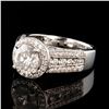 Image 2 : 1.63 ctw SI3 CLARITY CENTER Diamond 18K White Gold Ring (2.79 ctw Diamonds) EGL
