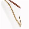 Image 3 : Fancy Italian 14k Gold Diamond V Link Chevron Necklace & Matching Bracelet Set