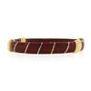 Image 3 : Cassetti 18k Gold Red Enamel Baby & Adult Elephants Hinged Open Bangle Bracelet