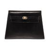 Image 2 : Hermes Black Leather Lizard Kelly Danse Pochette Shoulder Bag