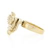 Image 6 : 14K Gold 2.30 ctw Diamond Cluster w/ Mechanical Spinning Fan Unique Cocktail Rin