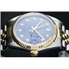 Image 4 : Rolex Mens Two Tone Blue Diamond Dial Datejust Wriswatch 36MM