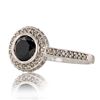 Image 2 : 1.58 ctw Black Diamond and 0.50 ctw White Diamond 14K White Gold Ring