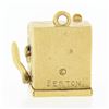 Image 2 : Vintage Berton 14k Gold Detailed Mechanical Spinning Slot Machine Charm Pendant