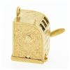 Image 4 : Vintage Berton 14k Gold Detailed Mechanical Spinning Slot Machine Charm Pendant