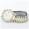 Image 5 : Rolex Mens Two Tone White Roman Pyramid Diamond Bezel Datejust Wristwatch 36MM