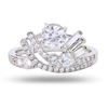 Image 1 : 0.51 ctw F COLOR CENTER Diamond 18K White Gold Ring (1.23 ctw Diamonds)