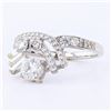 Image 2 : 0.51 ctw F COLOR CENTER Diamond 18K White Gold Ring (1.23 ctw Diamonds)