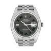 Image 1 : Rolex Mens Stainless Steel 41MM Wimbledon Dial Datejust With Box And Card