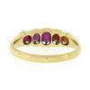 Image 6 : Antique Victorian 18K Gold 1.0 ctw Graduating Old Cut Red Spinel 5 Stone Band Ri