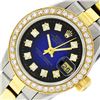 Image 2 : Rolex Ladies Quickset Two Tone Blue Vignette Diamond Datejust Wristwatch 26MM